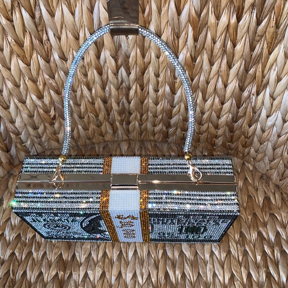 New Rhinestone Crystal Money Bag 💰 - Picture 3 of 14